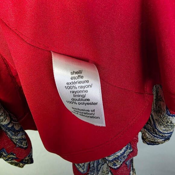 Maurices Red Boho Floral Sleeveless Dress L - Picture 5 of 9